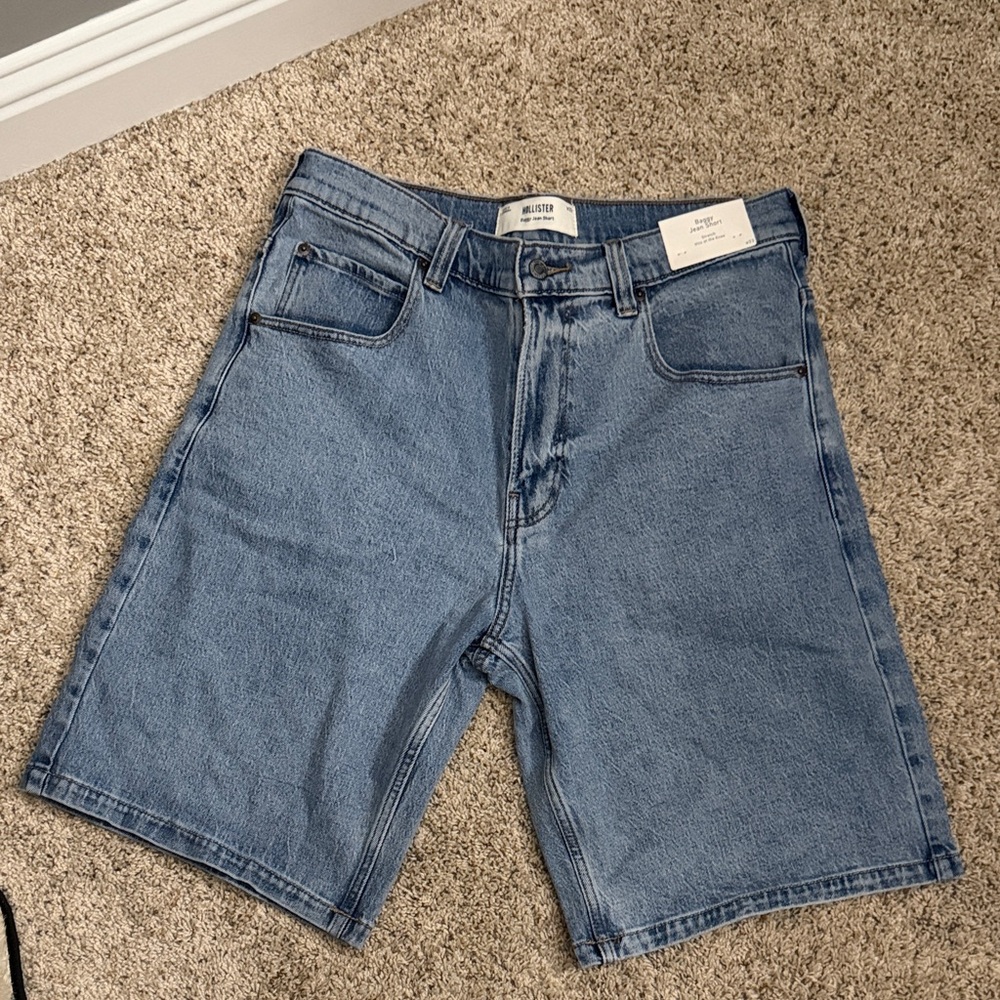 Hollister Men's Light Blue Jean Shorts